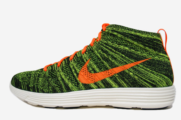 Nike Flyknit Chukka Green Orange Black 2
