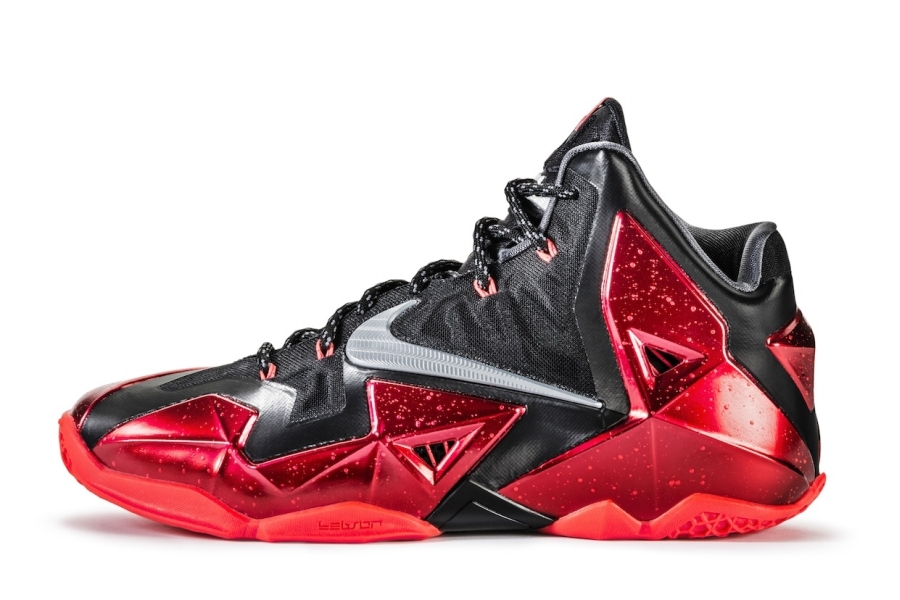 lebron james shoes 11 red and black