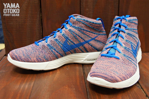 Nike Lunar Flyknit Chukka Pink Blue 1