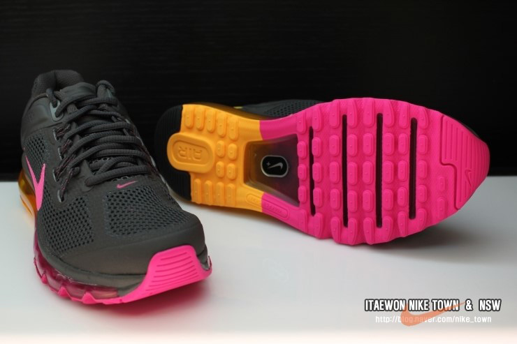 Nike Wmns Air Max 2013 Grey Pink Yellow 1