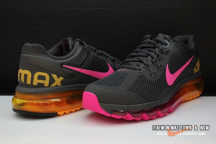 Nike Wmns Air Max 2013 Grey Pink Yellow 10
