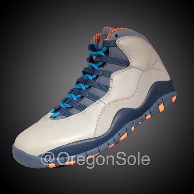Air Jordan 10 Grey Blue Orange 2014 Sample 01