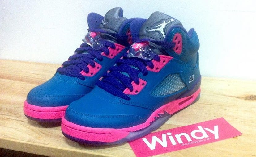 Air Jordan 5 Gs Teal Pink 1