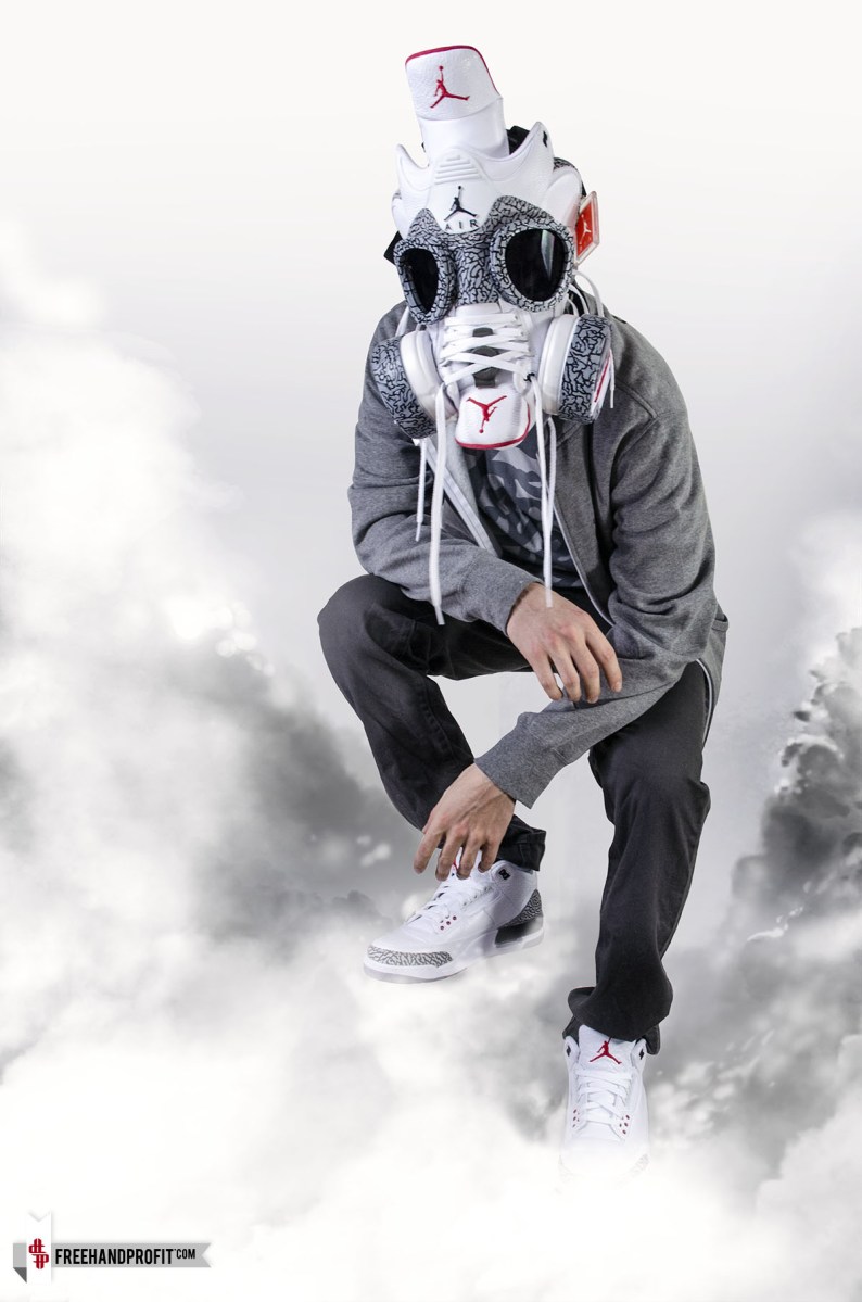 Air Jordan Iii White Cement Gasmask 02