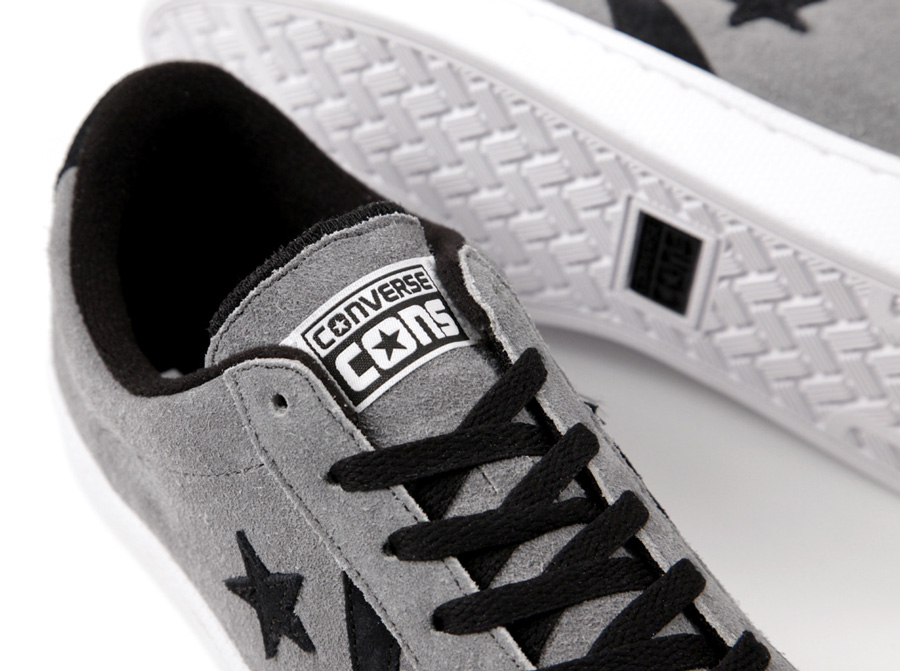 Cons Pro Leather Grey Black White 3