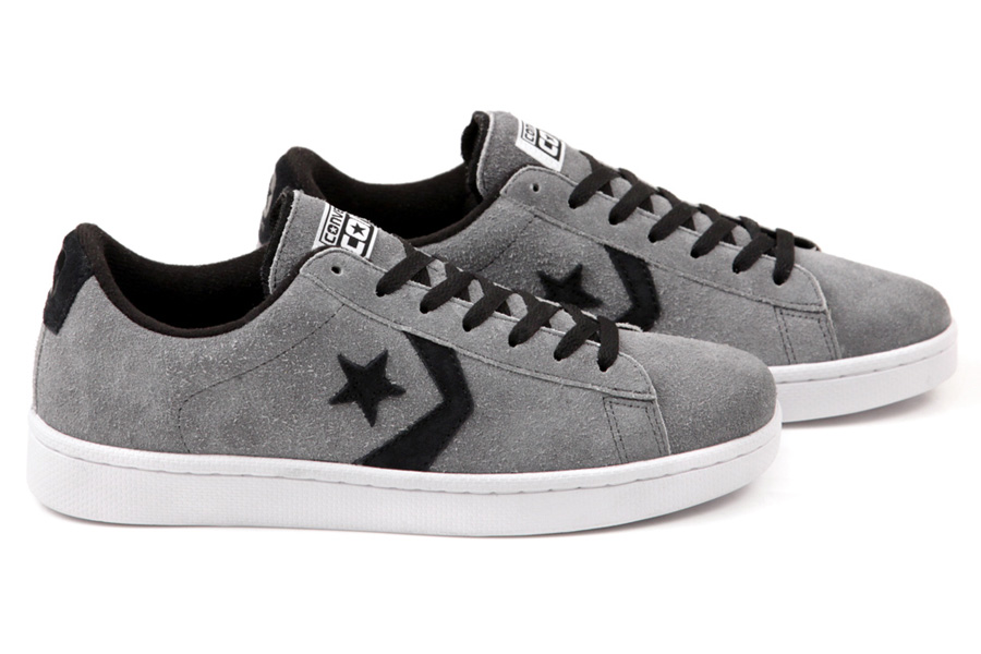 Cons Pro Leather Grey Black White 4