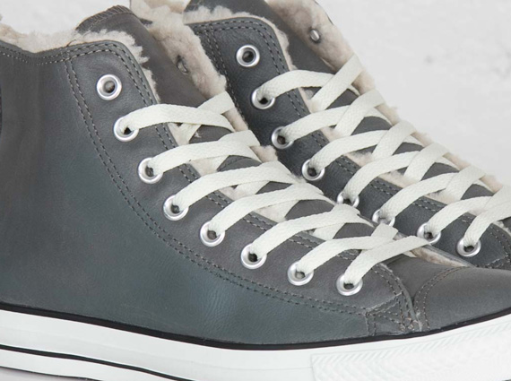 Converse Chuck Taylor All Star Hi - Charcoal Leather - Shearling