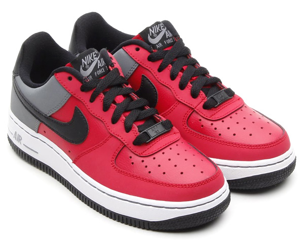 Nike Air Force 1 Low Gs Red Grey Black 2
