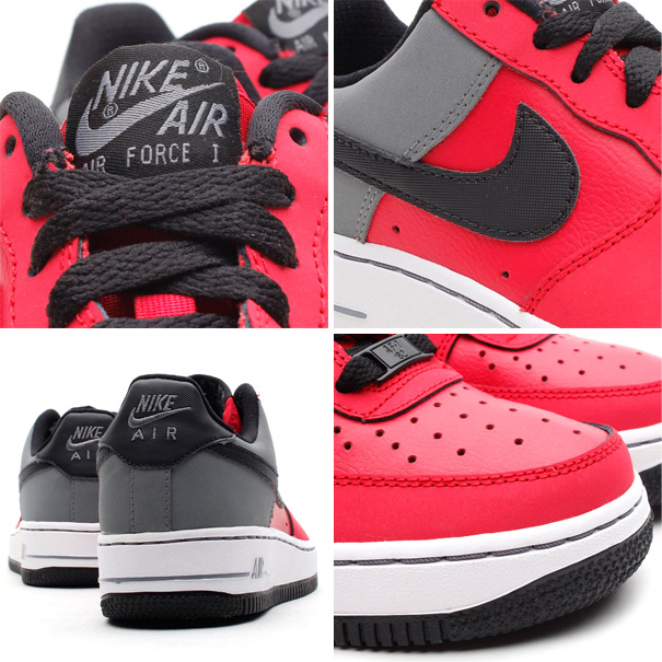 Nike Air Force 1 Low Gs Red Grey Black 3