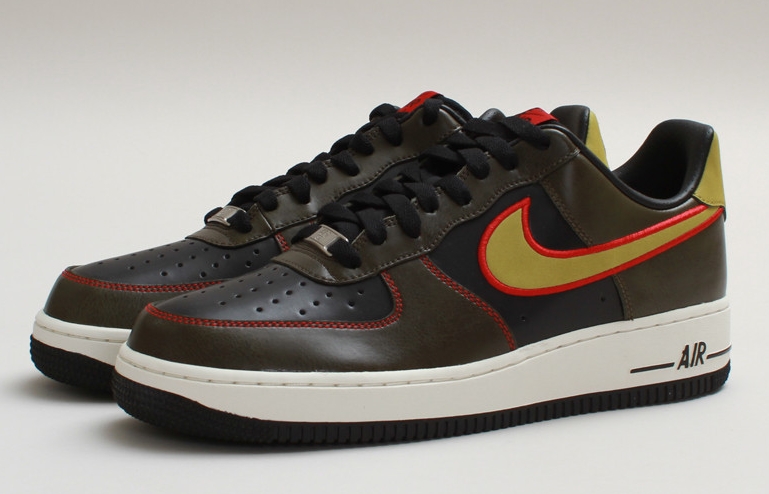 Nike Air Force 1 Low Parachute Gold Black Dark Loden 03