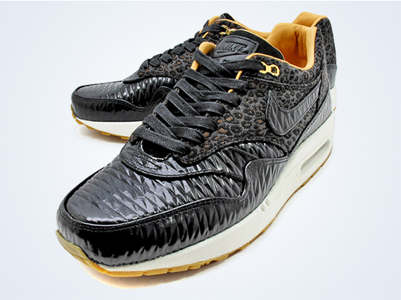 Nike air max 1 store fb woven black leopard