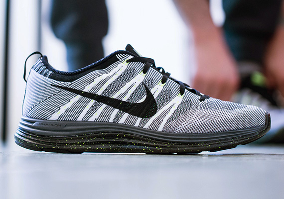 Nike Flyknit Lunar1+ - White - Black - Dark Grey - Volt - Gov