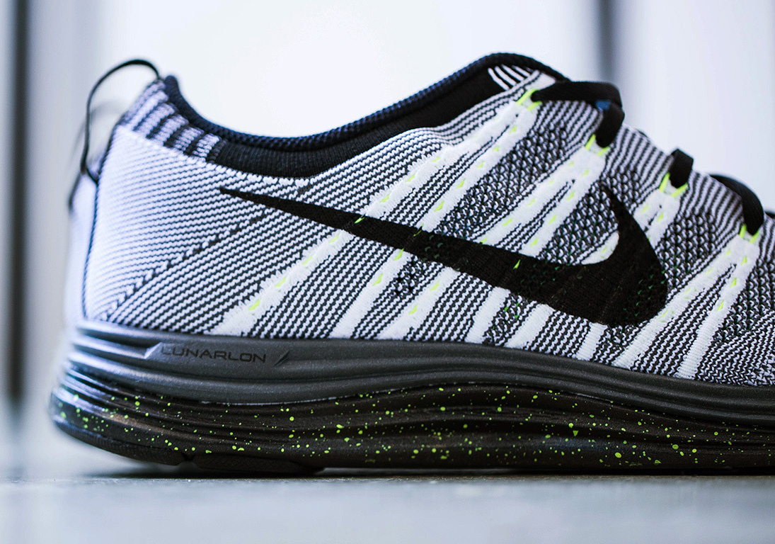 Nike Flyknit 1 White Black Dark Grey Volt 2