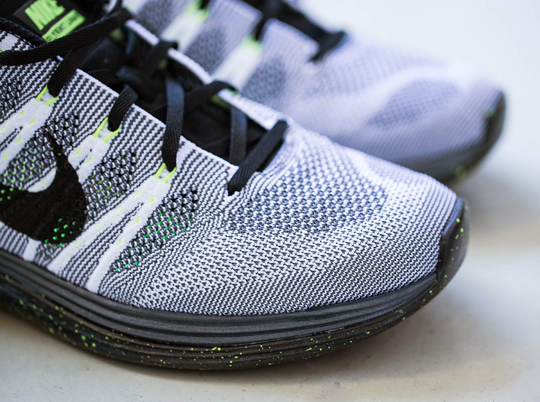 Nike Flyknit 1 White Black Dark Grey Volt 3