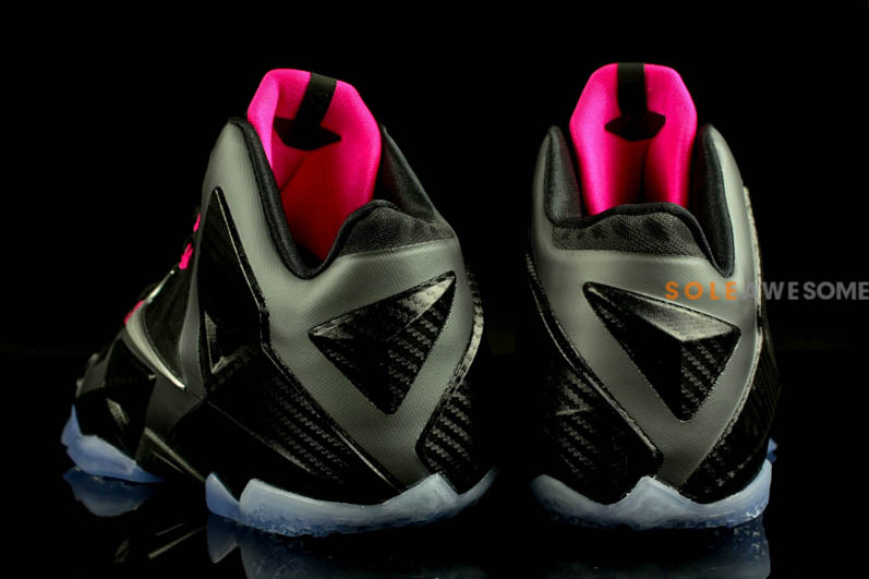 Nike Lebron 11 Black Metallic Silver Dark Grey Pink Flash 01