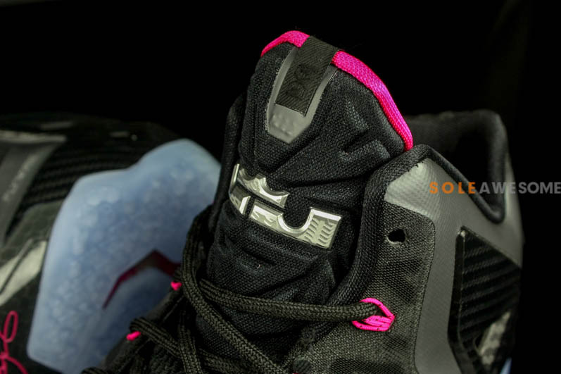 Nike Lebron 11 Black Metallic Silver Dark Grey Pink Flash 02