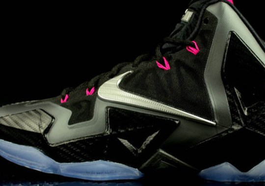 Nike LeBron 11 – Black – Metallic Silver – Dark Grey – Pink Flash