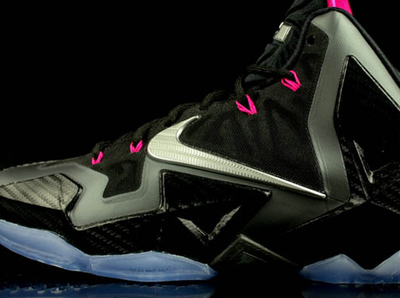 Nike LeBron 11 – Black – Metallic Silver – Dark Grey – Pink Flash