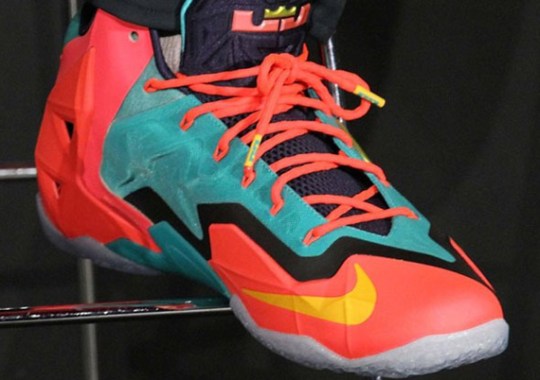 nike lebron 11 red teal purple pe 0