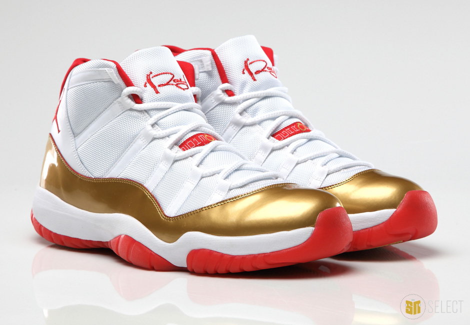 jordan 11 red and gold