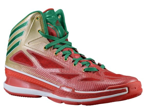 Adidas Crazy Light 3 Metallic Gold Vivid Green Light Scarlet 05