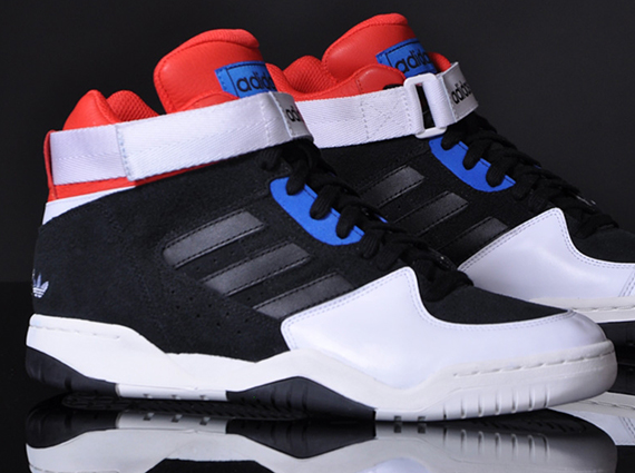 adidas Originals Enforcer Mid – Black – White Vapour – Red – Blue