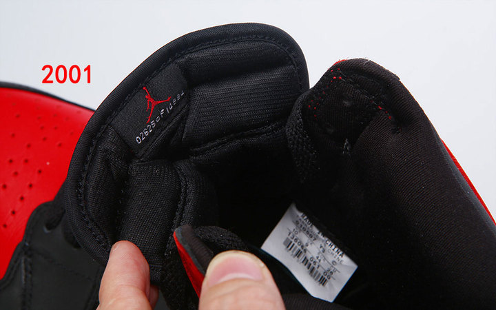 Air Jordan 1 Bred 2001 2013 Comparison 13