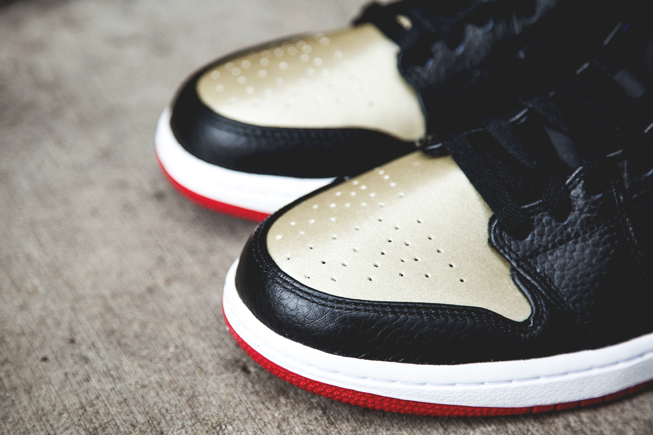 Air Jordan 1 Mid Black Red Gold Available 03