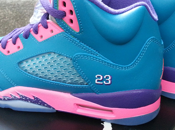 Air Jordan 5 GS - Tropical Teal - Club Pink - Purple - SneakerNews.com