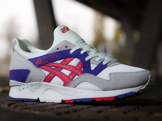 Asics Gel Lyte V - White - Fiery Red