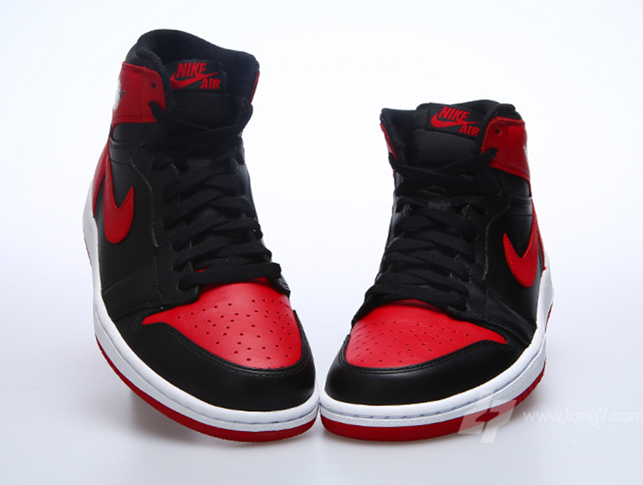 Mens Air Jordan Retro 1 Red White shoes