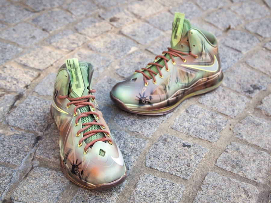 Lebron 10 Statue Of Liberty Nyc Kickasso Custom 2