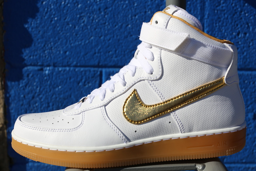 Nike Af1 Downtown Hi White Gold Gum 2