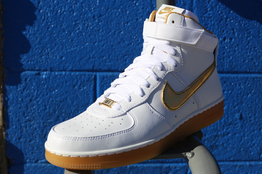 Nike Af1 Downtown Hi White Gold Gum 3