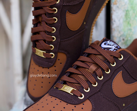 Nike Air Force 1 Low Brown Canvas 4