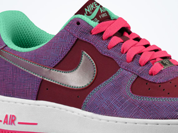 Nike Air Force 1 Low - Cherrywood Red - Pink Foil - Green Glow