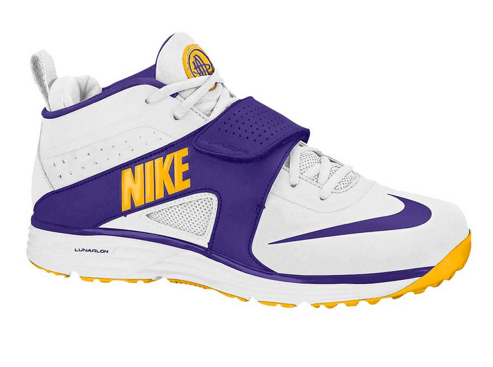 Nike Huarache Turf Lax White Purple Gold 1
