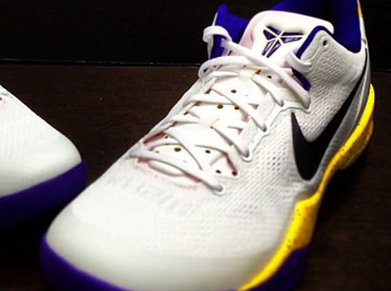 Nike Kobe 8 - White - Yellow - Purple 