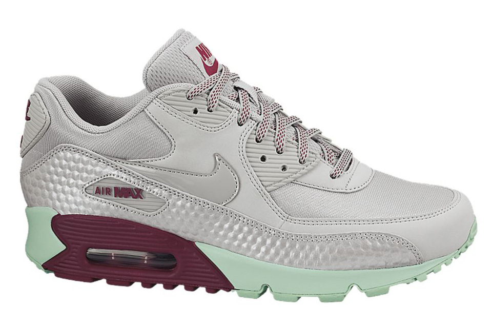 Nike Wmns Air Max 90 Dusty Grey Green Glow Raspberry 1