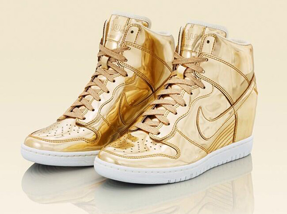 nike dunk sky hi liquid gold