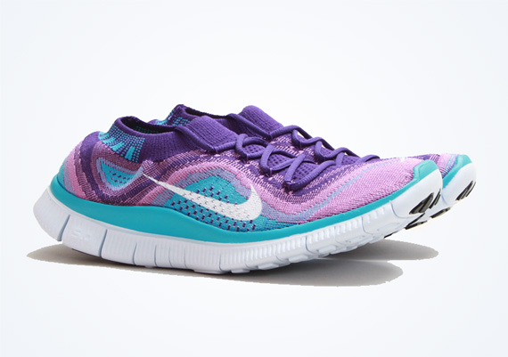 Nike free flyknit on sale purple