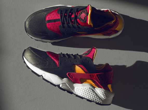 Nike Air Huarache LE – Black – Laser Orange – Fuchsia