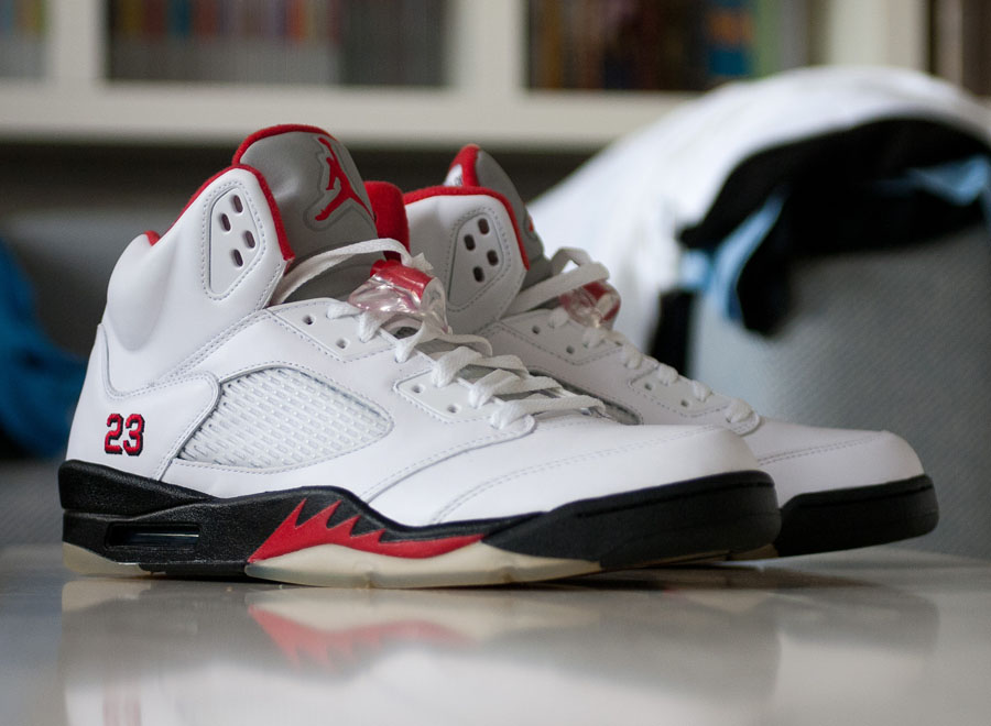 2013 Air Jordan 5 White Fire Red