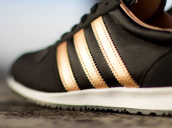 adidas black and rose gold sneakers