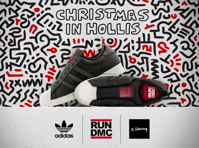 DMC x Haring x adidas Originals Superstar 80s "Christmas in Hollis" - - SneakerNews.com