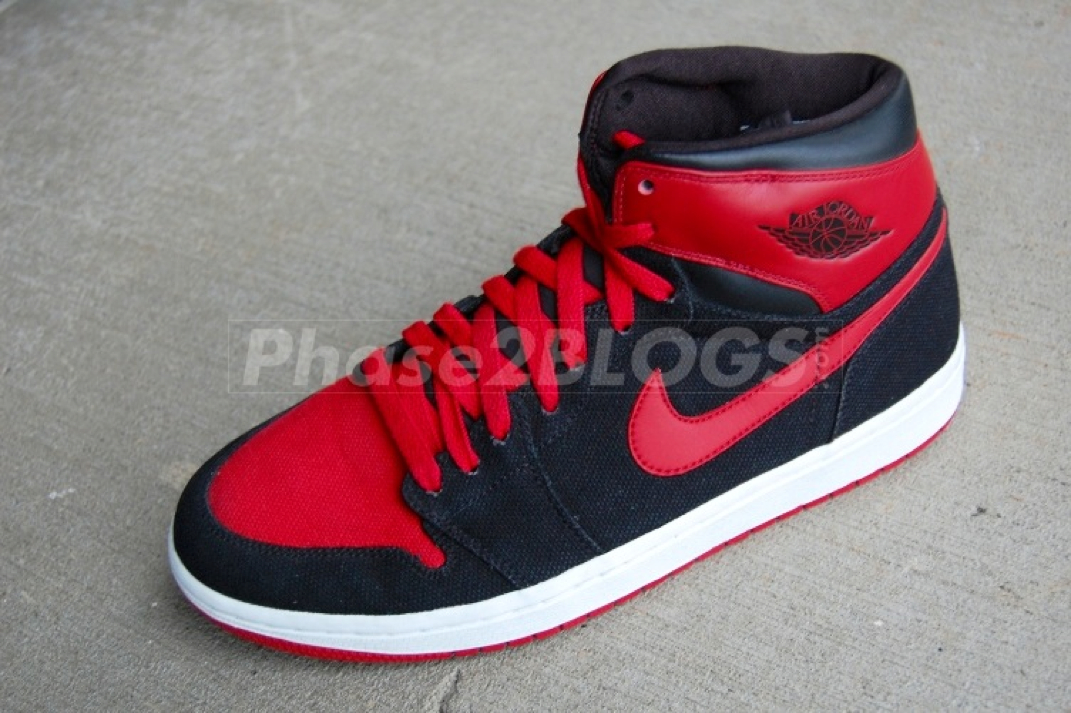Air Jordan 1 High Bred Leather Canvas Sample 01