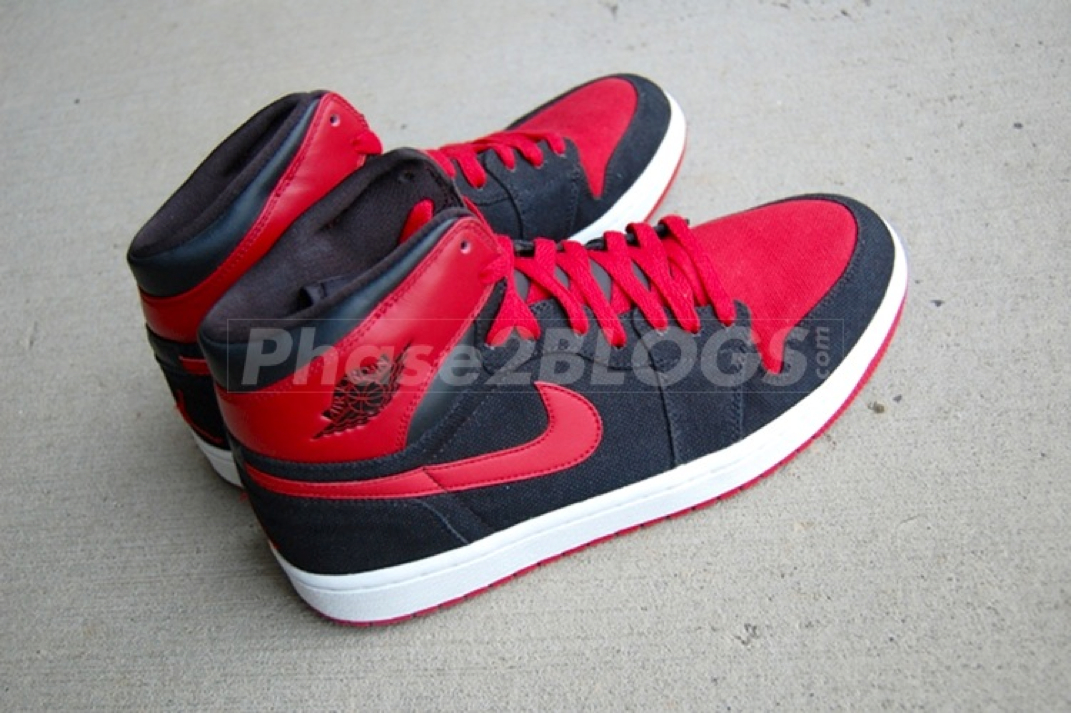 Air Jordan 1 High Bred Leather Canvas Sample 05