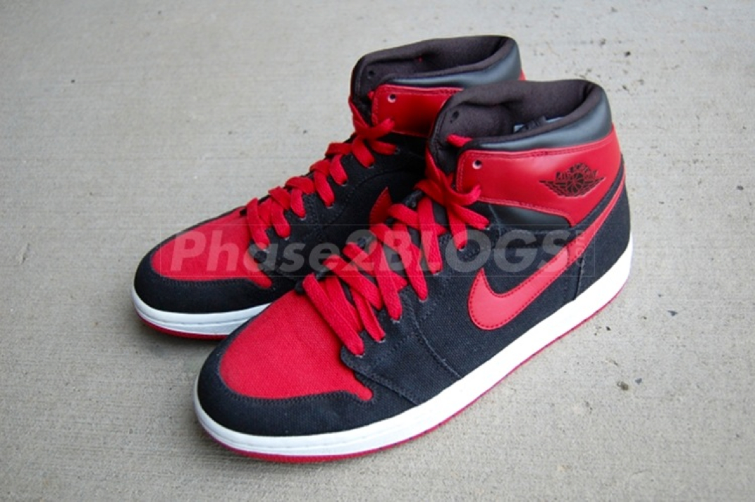 Air Jordan 1 High Bred Leather Canvas Sample 06