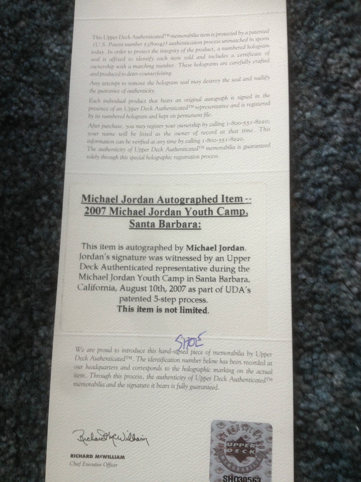 Air Jordan Ii Melo Autographed Michael Jordan 5