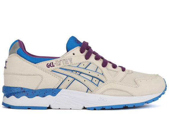 asics beige blau